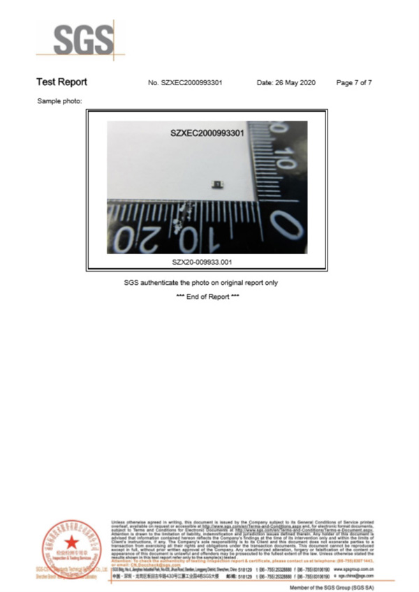 貼片自恢復(fù)保險(xiǎn)絲SGS認(rèn)證報(bào)告7