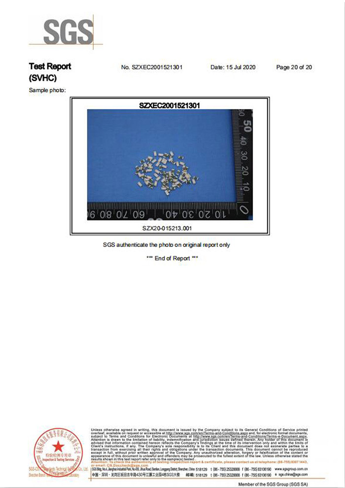 一次性保險(xiǎn)絲REACH認(rèn)證